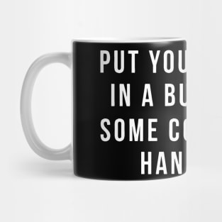 bun hair Mug